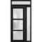 Vdomdoors Front Exterior Prehung FiberGlass Door Frosted Glass / Manux 8552 Matte Black / Sidelight and Trans MANUX8552EXD-BLK-W36+16 x H80+14-LH - alternate 4