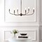 Jonathan Y Ainsley 35" 6-Light Grand Traditional Farmhouse Adjustable Swooping Arm Candle-Style Metal LED Chand JYL9562C - alternate 7