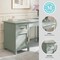 Martha Stewart 22.75 in H, 54 in W X Engineered Wood, Steel, Sage Frame/Polished Brass Hardware ZG-ZP-09-SG-GLD-MS - alternate 7