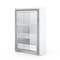 Homeroots 47" Silver And Clear Mirrored Glass And Faux Crystal Bling Accent Cabinet 571114 - alternate 9