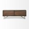 Homeroots 17in Dark Brown Solid Wood Sideboard with Four Doors 380240 - alternate 4