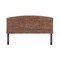 Homeroots Brown Natural and Rustic Woven Banana Leaf Curved King Size Headboard 474689 - alternate 1