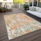 Homeroots 3' X 5' Coral Green And Copper Abstract Washable Indoor Outdoor Area Rug 600282 - alternate 7