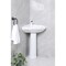 Kingston Brass 27" Ceramic Corner Pedestal Sink, Single Hole, Glossy White VPB2710 - alternate 4