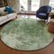 Homeroots 8' Fern Green And Artichoke Green Round Abstract Washable Indoor Outdoor Area Rug 582946 - alternate 7