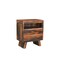 Homeroots 30" Dark Brown Solid Wood Two Drawer Nightstand 551635 - alternate 8