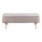 Homeroots 47in Beige and Gold Fabric Upholstered Bench 668853 - alternate 6