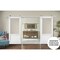Sartodoors Sturdy Double Barn Door with, Lucia 1533 White Silk with Clear Glass, 13FT Rail Hangers Heavy Set LUCIA1533DB-S-WS-6084 - alternate 6