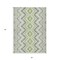 Homeroots 3' X 5' Green Ivory And Gray Geometric Washable Indoor Outdoor Area Rug 581539 - alternate 8