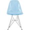 Leisuremod Bristol 5-Piece Modern Dining Set: Round MDF Table & 4 Eiffel Plastic Chairs with Chrome Legs, 5PK BTBL-35BL-CR19TBU4 - alternate 9
