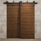 Sartodoors Sliding Closet Barn Bypass Doors 72 x 80 inches, Ego 5000 Cognac Oak Veneer, Modern 6.6ft Rails Ha EGO5000BBB-DKO-72 - alternate 6