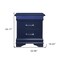 Homeroots 24" Blue Wood Lighted Two Drawer Nightstand 482397 - alternate 5
