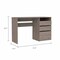 Homeroots 47" Light Gray Computer Desk With Three Drawers 403806 - alternate 3