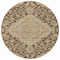 Homeroots 8' Chocolate Beige And Gray Round Oriental Washable Indoor Outdoor Area Rug 605237 - alternate 9