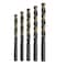 Drill America 1/4"-1/2" 5Pc. HSS Black & Gold KFD Jobber Length Drill Bit Set POUKFD - alternate 1