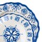 Elama Blue Garden 12 Piece Scalloped Lightweight Melamine Dinnerware Set in Blue EL-BLUEGARDEN - alternate 8