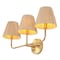 Jonathan Y Malaya 22.75" 3-Light Bohemian Coastal Metal Pleated Paper Shade LED Vanity Light, Beige/Brass Gold JYL1616A - alternate 7