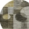 Homeroots 8' Taupe Gray And Charcoal Round Geometric Washable Indoor Outdoor Area Rug 604350 - alternate 7