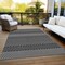 Homeroots 10' X 14' Black And Ivory Chevron Washable Indoor Outdoor Area Rug 612243 - alternate 6