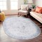 World Rug Gallery Medallion Boho Machine Washable Area Rug 5 ft x 7 ft Oval Blue 5054BLUE5OV - alternate 1