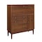 Homeroots 37" Brown Solid Manufactured Wood With Four Drawers 319172 - alternate 5