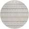 Homeroots 8' Ivory Beige And Taupe Round Quatrefoil Washable Indoor Outdoor Area Rug 583230 - alternate 8