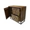 Homeroots 34in Shades of Natural Brown Solid Wood Accent Chest With A Door and Shelves 489018 - alternate 7
