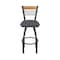 Holland Bar Stool Co Eleanor 30in Swivel Bar Stool with Pewter Finish, Medium Back and Canter Storm Seat 880 - alternate 6