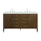 James Martin Vanities Myrrin 60'' D Vanity, Mid Century Walnut w/ Ethereal Noctis Silestone Top w/ Wireless Charger 485-V60D-WLT-FENC - alternate 1