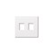 Lutron Nova T 3-Gang Triple Opening Wallplate, White NT-OOO-FB-WH - alternate 2