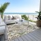 Homeroots 8' X 10' Ivory Green And Brown Floral Washable Indoor Outdoor Area Rug 605286 - alternate 9