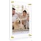 Fab Glass And Mirror Single Acrylic Magnet Wall Frame Size: 23in x8in for Art 5in x7in Gold F1AC3M23X8GD - alternate 1