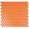 Apollo Tile Cirkel 11.46 in. x 12.4 in. Glossy Orange Porcelain Mosaic Wall and Floor Tile 9.87 sqft/case, 10PK ORB88013ORGA - alternate 1