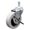 Service Caster 3 Inch Thermoplastic Rubber Wheel 5/16 Inch Threaded Stem Caster with Brake SCC SCC-TS05S310-TPRS-SLB-5161815 - alternate 1