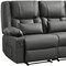 Homeroots 62in Gray Faux Leather Manual Reclining Loveseat With Storage and Toss Pillows 721193 - alternate 5