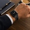 Elegani Alligator-Embossed Leather Band Compatible with Apple Watch 44mm, Blue/White, Silver Buckle LATPAM-BLUWHT-SLV-44 - alternate 4