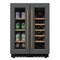 Koolmore Reserve 24 in. French Door Dual Zone Panel Ready Under-Counter Cooler with Wooden Shelves KM-CWB24-WPR - alternate 7