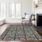 Homeroots 3' X 5' Fern Green Purple And Teal Blue Medallion Washable Indoor Outdoor Area Rug 589266 - alternate 8
