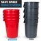 Magnum Tool 44 Gallon Trash Can, High-Vis Red, Construction Grade, Heavy Duty Plastic, 3PK CMTC-C000-44R03 - alternate 6