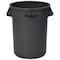 Continental Commercial Products Trash Receptacle, 32 gal Capacity, Plastic, Gray 3200GY - alternate 1
