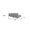 Homeroots Gray 100% Polyester Stationary L Shaped Two Piece Sofa And Chaise 473586 - alternate 4