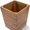 Homeroots 10in Traditional Solid Teak Small Waste Basket 475865 - alternate 8