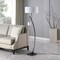 Homeroots 59" Matte Black Dual Arc Floor Lamp With White Drum Shade 523890 - alternate 6