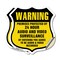 Signmission 24 Hour Surveillance Shield Sign Warning, 6 inch X 6 inch, Vinyl Decal, 2PK SHI-D-2PACK-6-354 - alternate 1