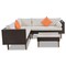 Homeroots Two Piece Outdoor Beige Wicker Sectional Seating Group with Beige Cushions 625675 - alternate 8