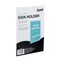 Nudell Sign Holder, Hook & Loop/Magnetic Wall-Mounted, Clear Plastic, 8.5x11 in 37085Z - alternate 1