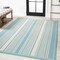 Jonathan Y Haynes Modern Double Stripe Aqua/Beige 5 ft. x 8 ft. Indoor/Outdoor Area Rug SMB202A-5 - alternate 4