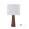 Homeroots 20" Ivory Solid Wood USB Table Lamp With Ivory Drum Shade 530951 - alternate 1