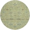 Homeroots 8' Mint Green Brown And Gray Round Floral Washable Indoor Outdoor Area Rug 603475 - alternate 7