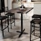 Flash Furniture Bennett 30 in x 48 in Solid Wood Indoor Tabletop in Dark Brown with 23.5 in x 29.5 in Bar Height GSF-REC3048-DKBRN-T2230B-GG - alternate 8
